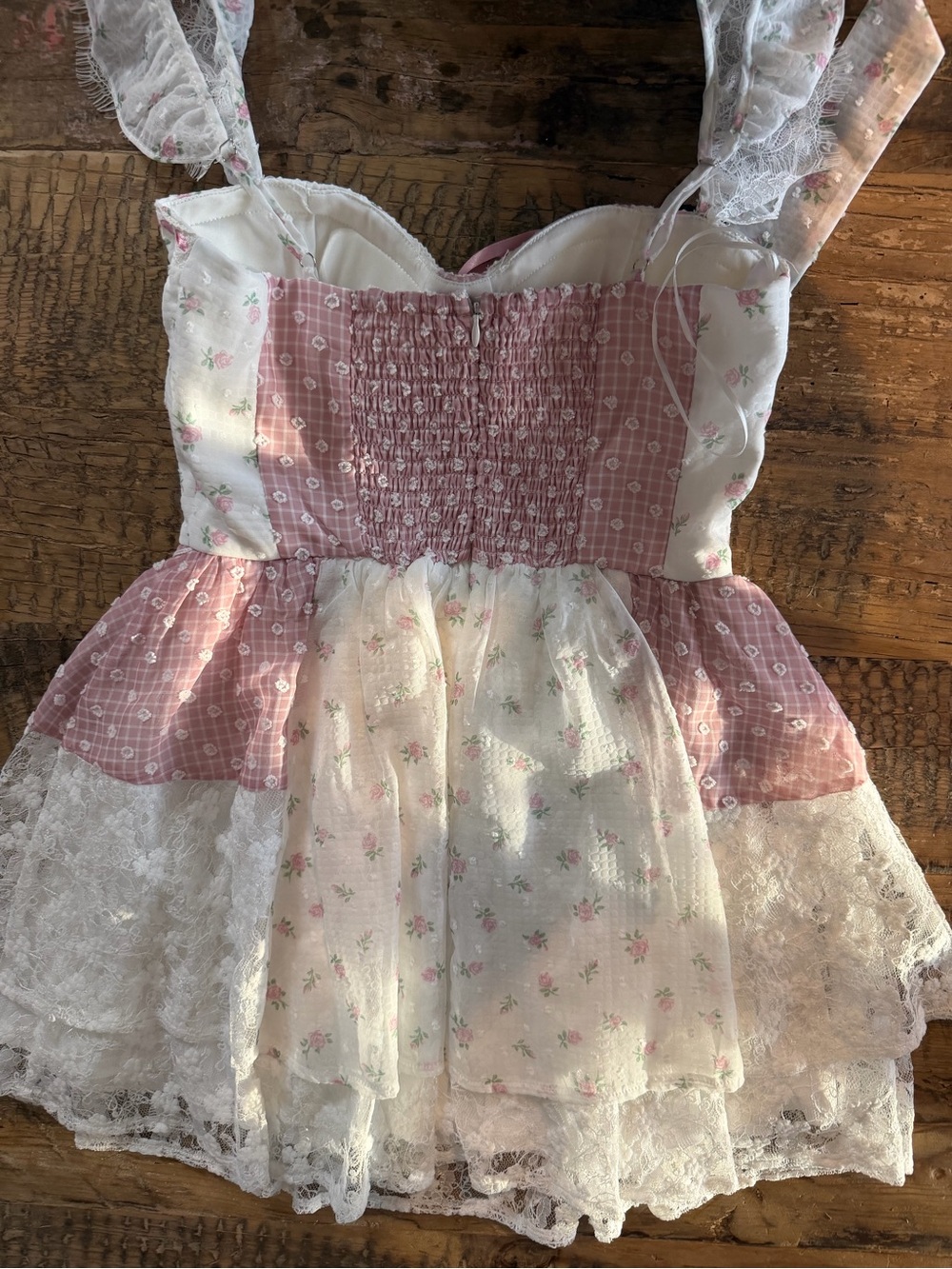 Altar'd State Pink & White Lace Sleepwear Dress - Picture 4 of 7